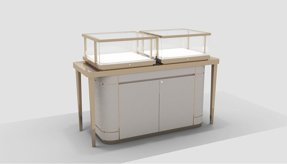 Display cabinet for jewelry counter display rack