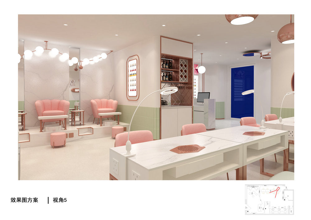 New Design Nail Table Display Shelf Manicure Counter For Beauty Salon Shop Furniture