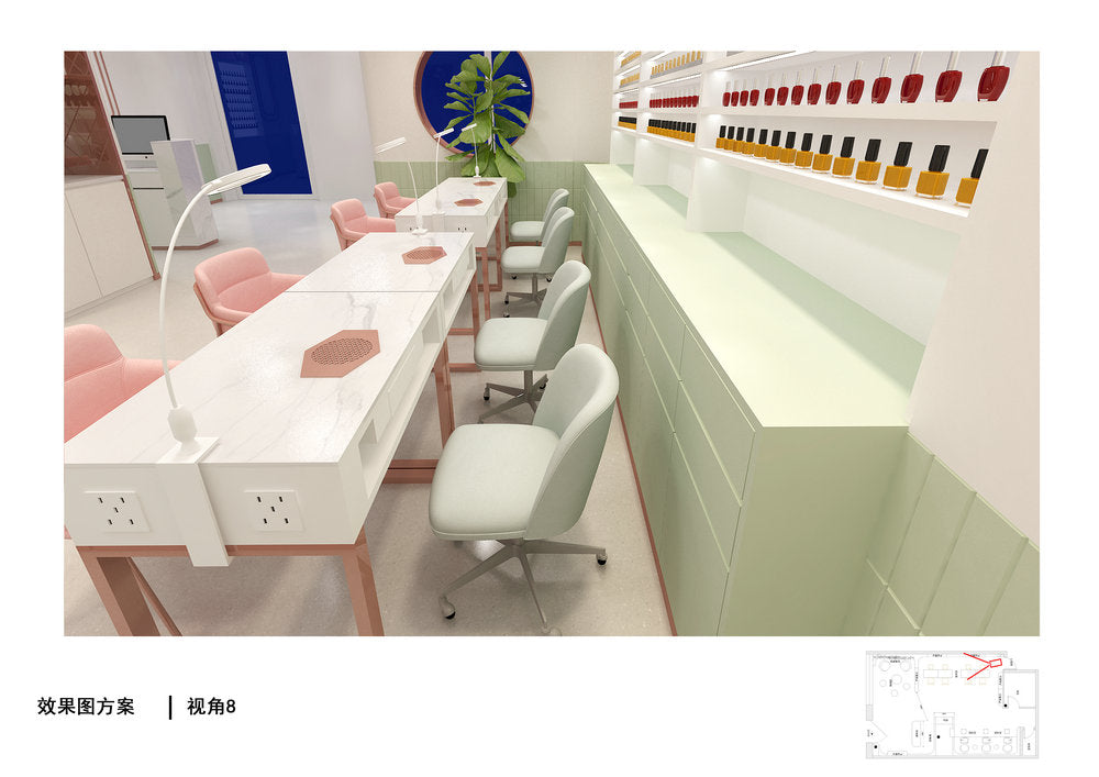 New Design Nail Table Display Shelf Manicure Counter For Beauty Salon Shop Furniture