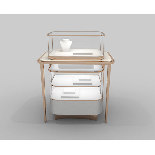 Jewelry short flat cabinet necklace ring diamond display cabinet