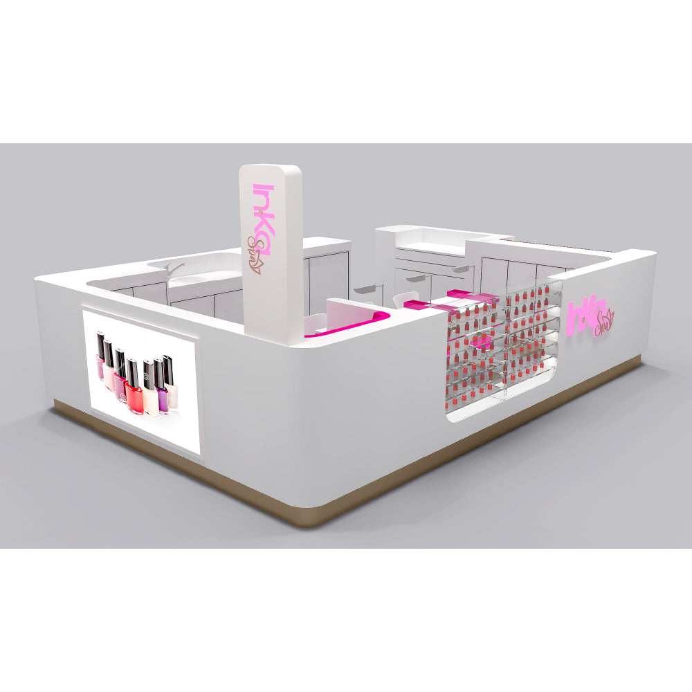 Custom Design Nail Store Display Furniture Modern Nail Table Display Stand